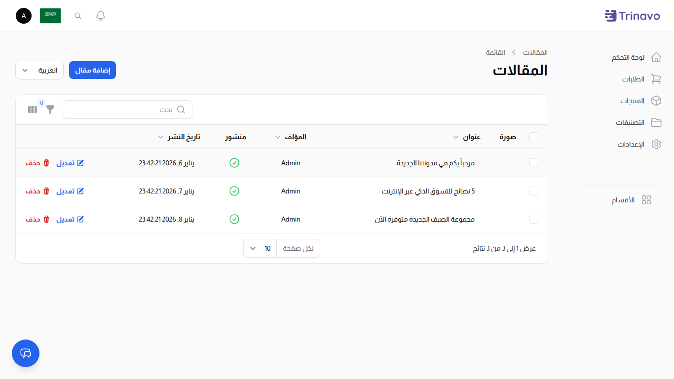 قائمة مقالات المدونة