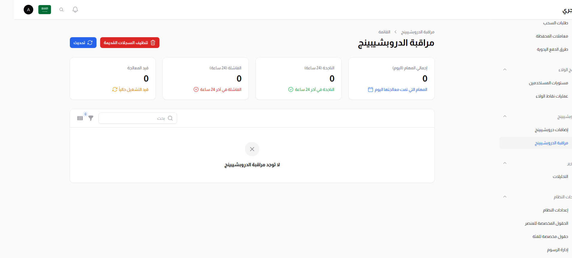 مراقبة الدروبشيبينغ