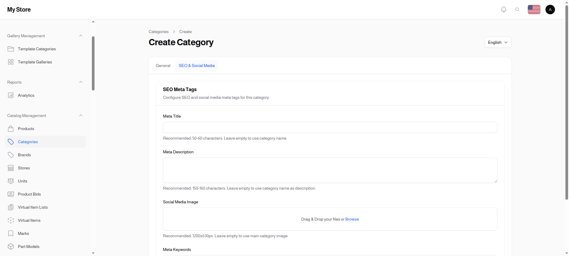 Category SEO & Social Media