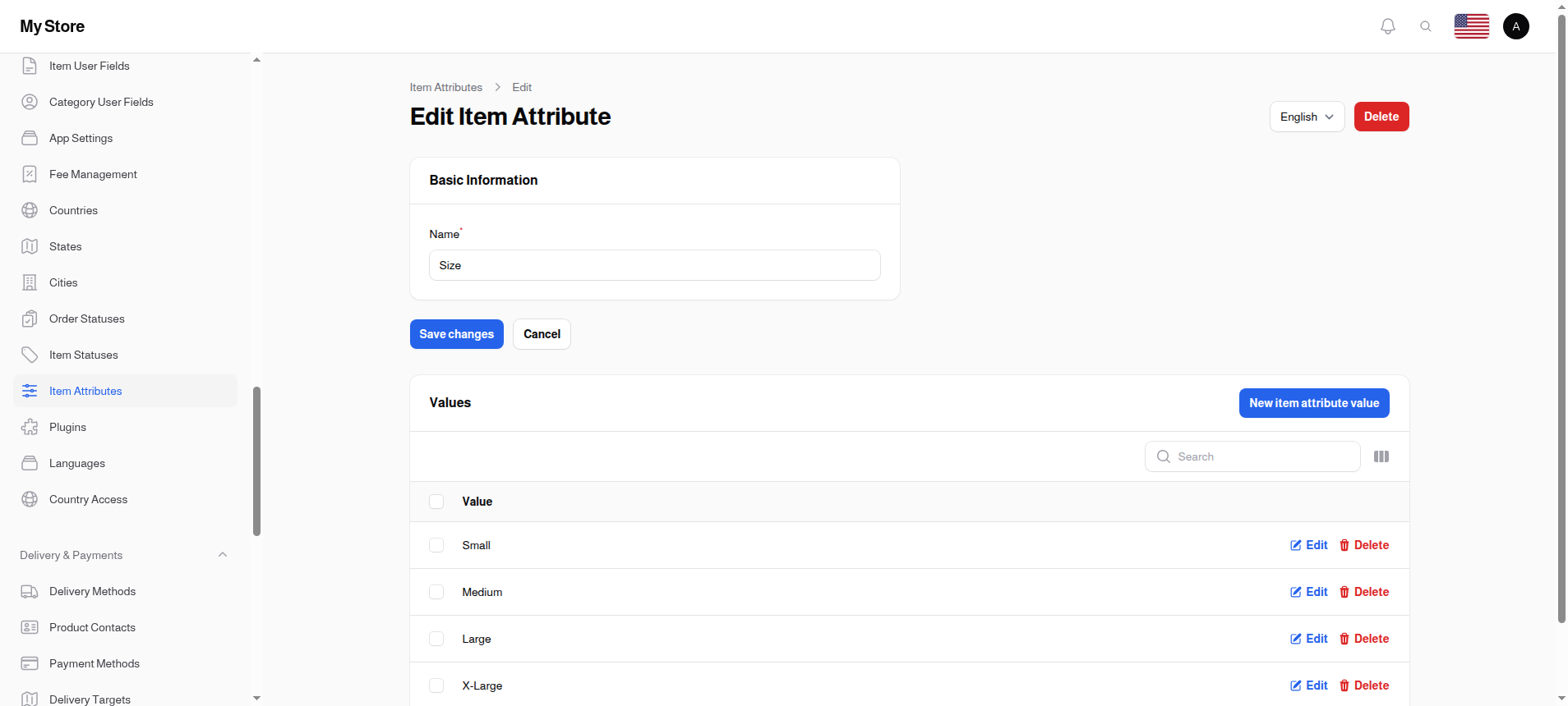 Create Item Attribute