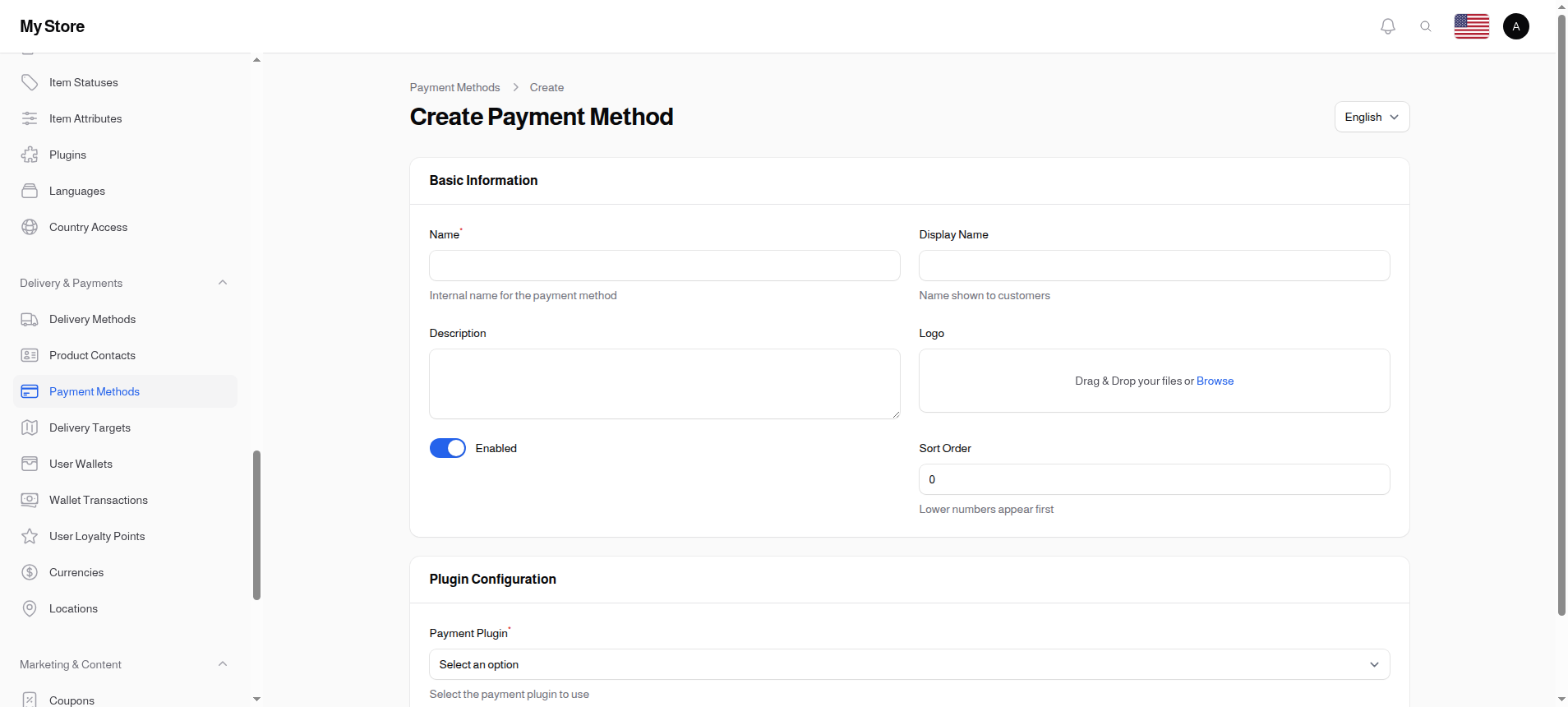 Create Payment Method