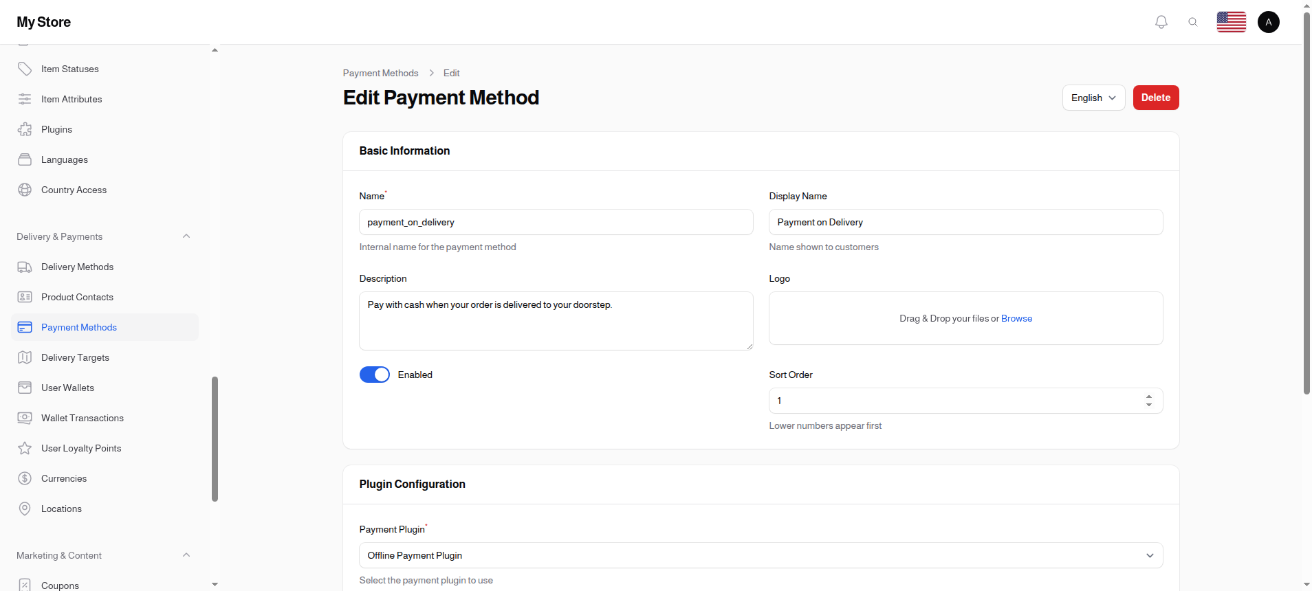 Edit Payment Method