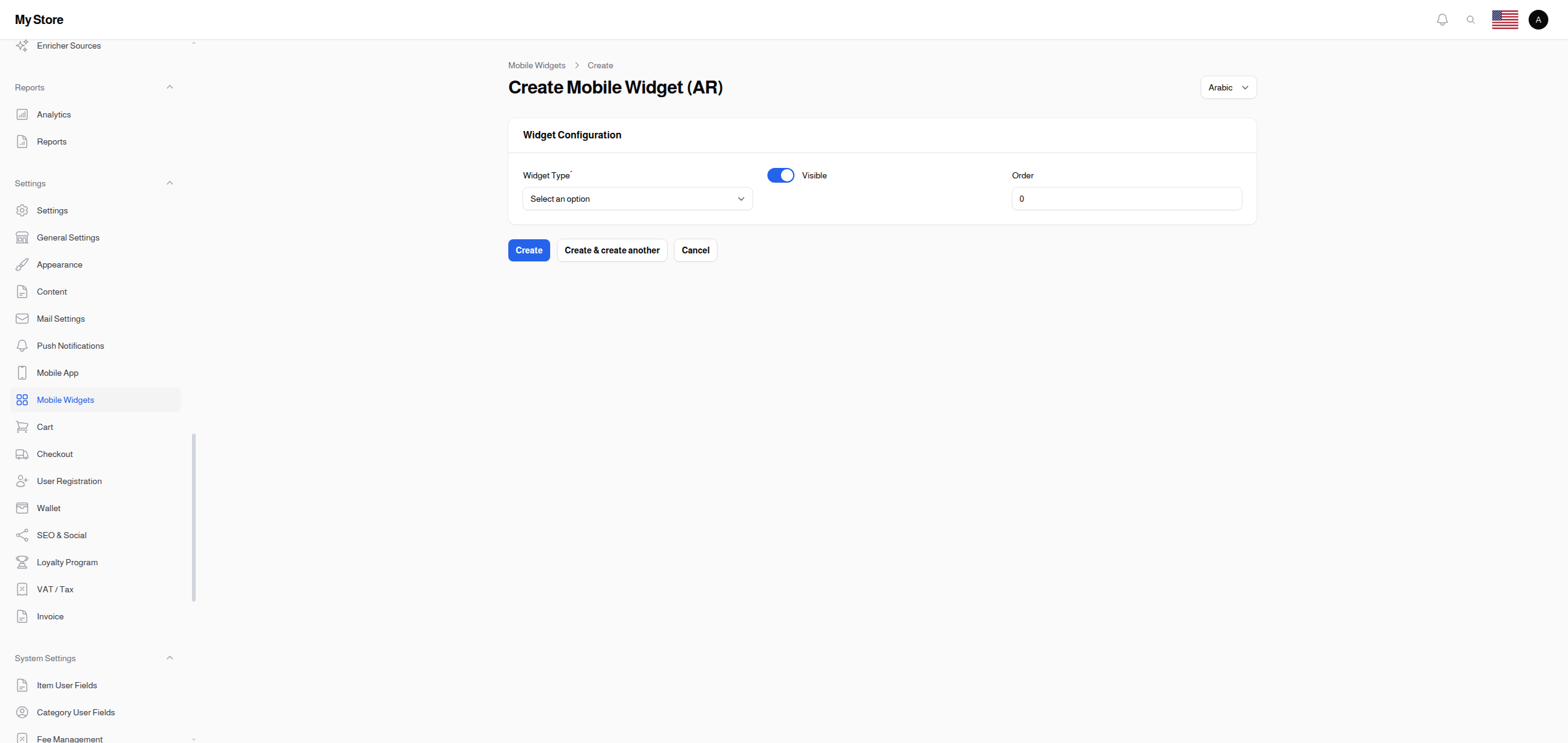 Create Mobile Widget