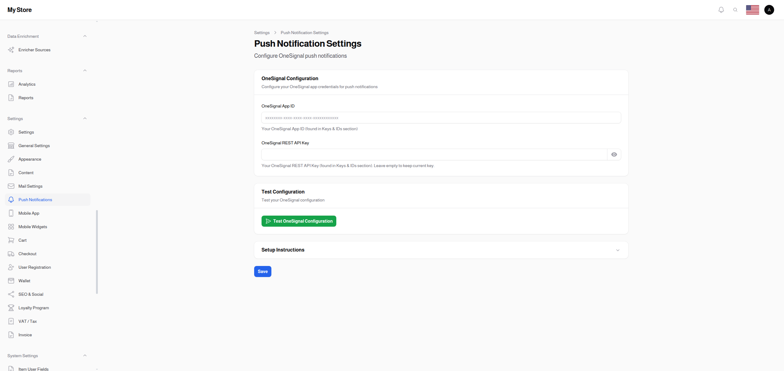 Push Notification Settings